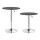 Artiss 3PCS Bar Table and 2 Stackable Puzzle Stools Set Adjustable Height 360-degree Swivel PVC Leather Black