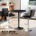Artiss Bar Table & Stools Set - Black, Adjustable Height, 360° Swivel, MDF & Steel, Indoor/Outdoor, 1-Year Warranty