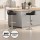 Artiss Bar Table and Stools Set Black, Height Adjustable, PU Leather, 60cm Table, Swivel, for Kitchen or Cafe