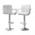 Artiss White Bar Table & 2 Stools Set - MDF & Steel, 360° Swivel, Adjustable Height, Indoor/Outdoor, 1-Year Warranty