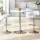 Artiss Bar Table and Stools Set White 3 Piece PU Leather Adjustable Swivel Chairs MDF Steel Dining Kitchen Pub 60cm
