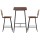 Artiss Industrial Bar Table & Stools Set - Oak/Black, Steel Frame, Rattan & PU Leather, Easy Assembly, 1-Year Warranty