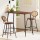 Artiss Industrial Bar Table & Stools Set - Oak/Black, Steel Frame, Rattan & PU Leather, Easy Assembly, 1-Year Warranty