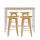 Artiss Elegant Bar Table & Stools Set - Solid Wood & Bamboo, Rattan Seats, Easy Assembly, 1-Year Warranty Included