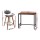 Artiss Industrial Bar Table Set: MDF Top, Solid Wood Stools, PU Leather Seats, 100x40x103cm, for Dining & Kitchen Spaces
