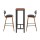 Artiss Industrial Bar Table Set: MDF Top, Solid Wood Stools, PU Leather Seats, 100x40x103cm, for Dining & Kitchen Spaces