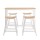 Artiss Solid Wood Bar Table & Stools Set, Pine & White, Durable L-Shape, Anti-Slip, Easy Assembly, 1-Year Warranty