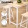 Artiss Solid Wood Bar Table & Stools Set, Pine & White, Durable L-Shape, Anti-Slip, Easy Assembly, 1-Year Warranty