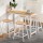 Artiss Solid Wood Bar Table & Stools Set, Pine & White, Durable L-Shape, Anti-Slip, Easy Assembly, 1-Year Warranty