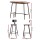 Artiss Industrial Bar Table and Stools Set, Oak & Black, Reinforced Steel Frame, 120kg Capacity, Easy Assembly