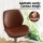 Artiss 1X Bar Stool Brown PU Leather Bentwood Swivel Adjustable Height 98-120cm Kitchen Counter Stool