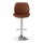 Artiss Bar Stools Set of 2 Brown PU Leather, Bentwood Backrest, Adjustable Height 98-120cm, 150kg Capacity