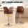 Artiss 4X Bar Stools: Adjustable Bentwood Kitchen Chairs with Brown PU Leather, 150kg Capacity, Anti-Slip Protectors