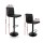 Artiss Set of 2 Black Bar Stools, PU Leather, Adjustable Gas Lift, 360° Swivel, Cross Back, Kitchen Dining Chairs