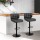 Artiss 2x Bar Stools - Grey PU Leather, Chrome Gas Lift, Swivel, 41cm Steel Base, Adjustable 54-76cm, 130kg Capacity
