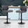 Artiss 2x Bar Stools - Grey PU Leather, Chrome Gas Lift, Swivel, 41cm Steel Base, Adjustable 54-76cm, 130kg Capacity