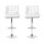 Artiss 2x White Bar Stools - PU Leather, Chrome Base, 360° Swivel, Gas Lift, Adjustable Height 87-109cm, Modern Design