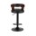 Artiss Bar Stools, Faux Leather, Adjustable Height, Black, 39x39x78-98cm, Contemporary Design, Set of 2