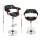 Artiss 4x Bar Stools Gas Lift with Armrest, PU Leather Padded Seat, Chrome Base, Black, Adjustable Height 90-110cm