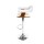 Artiss Selina Bar Stool - White PU Leather, Wooden Seat, Chrome Base, Adjustable Height 90-110cm, Swivel, TUV Certified