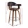 Artiss Bar Stools, PU Leather Seat, Wooden Legs, 63cm Height, Black, Stylish Rotatable Chairs with Anti-Slip Feet
