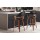 Artiss Bar Stools, PU Leather Seat, Wooden Legs, 63cm Height, Black, Stylish Rotatable Chairs with Anti-Slip Feet