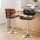 Artiss 2x Bar Stools Black Leather - Wooden Seat, Chrome Base, Adjustable Gas Lift, Swivel, 96-117cm, Modern Design