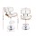 Artiss Bar Stool Gas Lift White Leather, Wooden Seat, Chrome Base, Swivel, Adjustable Height, 51x45x96-117cm
