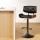 Artiss All Black Bar Stool - PU Leather, Gas Lift, 360° Swivel, 64-85cm Height, Elegant Wood & Steel Design