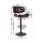 Artiss 2x Cherry Bar Stools - Black PU Leather, Adjustable Height 64-85cm, 360° Swivel, Chrome Base, 150kg Capacity