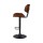 Artiss 2x Cherry Bar Stools - Black PU Leather, Adjustable Height 64-85cm, 360° Swivel, Chrome Base, 150kg Capacity