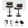 Artiss 4x Black Leather Bar Stools, Gas Lift, Wooden Seat, 360° Rotatable, 64-85cm Adjustable Height, 150kg Capacity