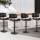 Artiss 4x Black Leather Bar Stools, Gas Lift, Wooden Seat, 360° Rotatable, 64-85cm Adjustable Height, 150kg Capacity