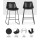 Artiss Fenella Bar Stools Set of 2 - Black PU Leather, 70cm Seat Height, Steel Frame, Elegant Design, Easy Assembly