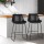 Artiss Fenella Bar Stools Set of 2 - Black PU Leather, 70cm Seat Height, Steel Frame, Elegant Design, Easy Assembly