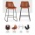 Artiss Fenella Bar Stools - Set of 2, 70cm Seat Height, Brown PU Leather, Steel Frame, Elegant Design, Easy Assembly