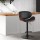 Artiss Joyce Bar Stools - Black PU Leather, Swivel, Adjustable Height, Vintage Design with Plywood Frame and Footrest