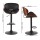 Artiss Joyce Black Leather Swivel Bar Stools, Adjustable Gas Lift, 360° Rotation, Set of 2, Stylish & Durable Design