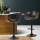Artiss Bar Stools, PU Leather, Adjustable Height, Black, 60-83cm, Contemporary Design, Set of 2 w/ Armrests