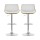 Artiss Galina Bar Stools, PU Leather, Adjustable, White, 63-83cm Seat Height, Contemporary Design, 2-Pack