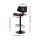 Artiss Quilla Bar Stool Black PU Leather and Bentwood, Adjustable Gas Lift Swivel Kitchen Dining Chair 56-78cm