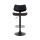 Artiss Quilla Bar Stool Black PU Leather and Bentwood, Adjustable Gas Lift Swivel Kitchen Dining Chair 56-78cm