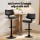 Artiss Quilla Bar Stool Black PU Leather and Bentwood, Adjustable Gas Lift Swivel Kitchen Dining Chair 56-78cm