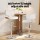 Artiss Quilla Bar Stool White PU Leather and Bentwood, Adjustable Gas Lift, Swivel Kitchen Dining Chair 93-115cm