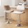 Artiss Quilla 2x Bar Stools White PU Leather, Bentwood, Gas Lift, Swivel Kitchen Dining Chairs, 56.5-78.5cm Height