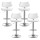 Artiss Quilla 4x Bar Stools White PU Leather & Bentwood, Gas Lift Swivel Kitchen Dining Chairs 56.5-78.5cm