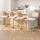 Artiss Quilla 4x Bar Stools White PU Leather & Bentwood, Gas Lift Swivel Kitchen Dining Chairs 56.5-78.5cm