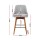 Artiss Set of 4 Swivel Bar Stools Grey Wooden Frame with Faux Linen Seat, Padded Backrest and Metal Footrest