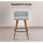 Artiss 2x Bar Stools Grey - Plywood Frame, Faux Linen Seat, Metal Footrest, 66cm Height, Anti-Slip Protectors