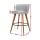 Artiss Set of 4 Bar Stools Linen Padded Wooden Frame 66cm Light Grey Faux Linen Seat, Steel Footrest, 150kg Capacity